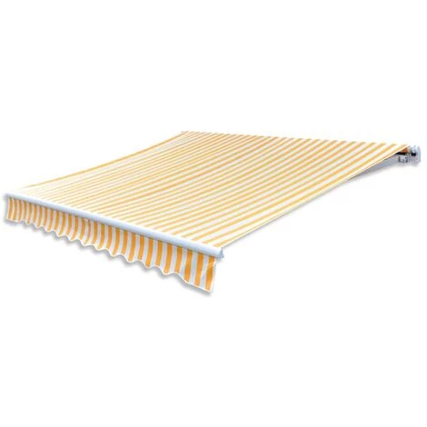 ABCRITAL Markisenbespannung Canvas Orange & Weiß 500×300 Cm – Bild 2