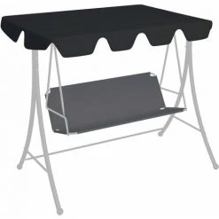 BETTERLIFE Ersatzdach Für Hollywoodschaukel Schwarz 150/130x70/105 Cm