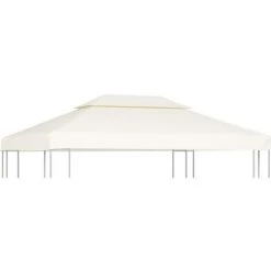 BETTERLIFE Pavillon-Dachplane Ersatzdach 310 G/m² Cremeweiß 3×4 M