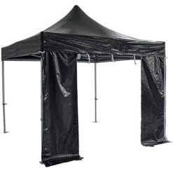 INTEROUGE Côt&eacute; Entr&eacute;e Avec Fermeture 4m PVC 520g/m² Noir