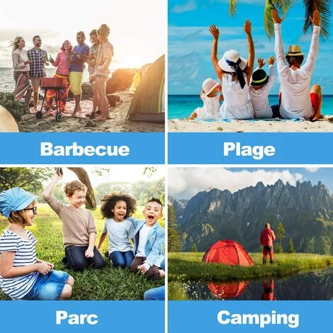 Anti-UV-Zelt, Strandhütte Mit UPF 50+ UV-Sonnenschutz Für 2-3 Personen, Tragbares Pop-Up-Sofort-Strandzelt, Inklusive Tragetasche Und Zeltstangen, Blau – Bild 4