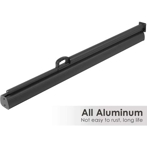 Femor Markise Versenkbare Seitenmarkise, Outdoor-Screen, Sichtschutz, Sonnenschutz, Aluminiumhalterungen Und Rollfuß Für Garten, Balkon, Terrasse - 300X180cm, 280 G/, Grau – Bild 3