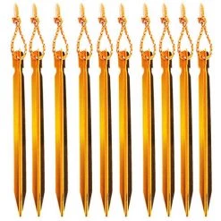 TRIOMPHE Picchetti Per Tende Da Escursionista, Picchetti Per Tende Da Campeggio 18 Cm, Confezione Da 10 (giallo)