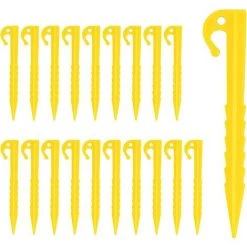 TRIOMPHE TRIO 20 Stück Plastikzelthering, 14,5cm Plastikzeltnägel, Sardine Heavy Duty Campingzelt, Haken Boden Zelthering, Spiralzelthering Für Zelte Camping Markise Garten