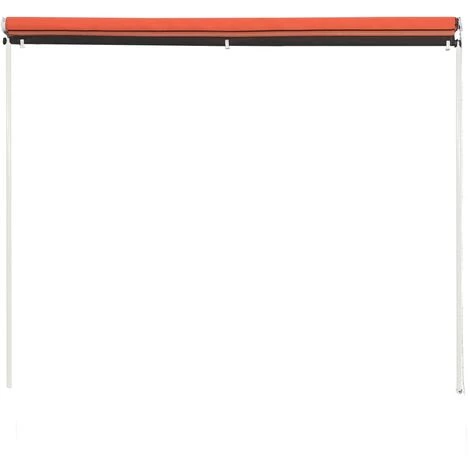 BEARSU Einziehbare Markise 300×150 Cm Orange Und Braun – Bild 4