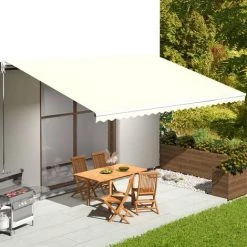 BEARSU Markisenbespannung Creme 6x3,5 M