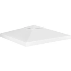 BEARSU 2-Stufiges Pavillondach 310 G/m² 3x3 M Weiß
