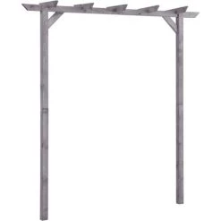 BEARSU Garten-Pergola Grau 200x40x205 Cm Imprägniertes Kiefernholz