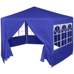 BEARSU Festzelt Mit 6 Seitenwänden Blau 2x2 M