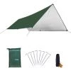 ASUPERMALL Markise Wasserdichter Tarp-Zelt-Schatten Mit Stangen-klappbarem Camping-uberdachung Ultraleichter Strand-Sonnenschutz Fur Camping, Wandern Und Uberlebensschutz