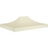 LONGZIMING Partyzelt-Dach 4x3 M Creme 270 G/m²