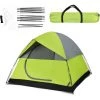 GOPLUS Camping Kuppelzelt Für 4 Personen, Leichtes Campingzelt Mit Guter Atmungsaktivitaet & Regendichtigkeit, Outdoor Wurfzelt Für Mit Tragetasche, Wasserdichtes Zelt Mit Bodennaegeln & Seilen