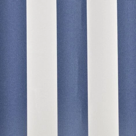 LONGZIMING Markisenbespannung Canvas Blau & Weiß 450×300 Cm – Bild 3