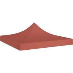 LONGZIMING Partyzelt-Dach 2x2 M Terracotta-Rot 270 G/m²