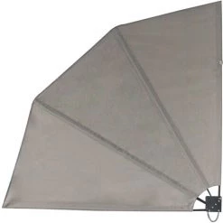 SVITA Balkonfächer Klappbar Sichtschutz Balkon 140x140cm Wandmontage Hellgrau