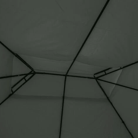 Outsunny Ersatzdach Pavillondach Für Metallpavillon Gartenpavillon Partyzelt Gartenzelt Polyester 3x4m Dunkelgrau – Bild 5