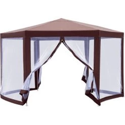 Outsunny Pavillon Gartenpavillon Mit Moskitonetz 195 cm X 245 cm