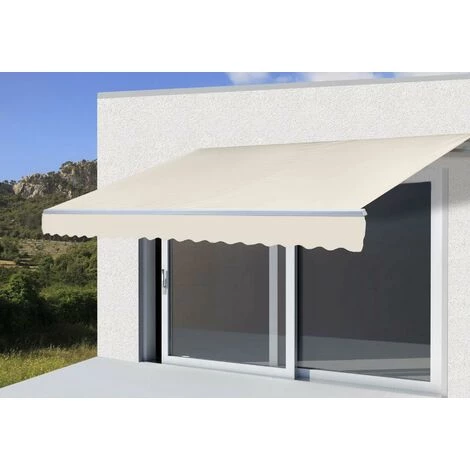 Ersatz-Bezug Für Markise HHG-471, Gelenkarmmarkise Ersatzbezug Sonnenschutz, 2,5x2m ~ Polyester Creme – Bild 5