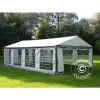 Partyzelt Pavillon Festzelt Dancover PLUS 4x8m PE, Grau/Weiß