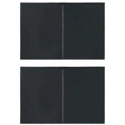 BEARSU Partyzelt-Seitenwände 2 Stück Mit Reißverschluss PE Anthrazit