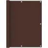 TRIOMPHE Balkon-Sichtschutz Braun 120x600 Cm Oxford-Gewebe