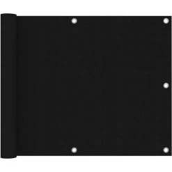 TRIOMPHE Balkon-Sichtschutz Schwarz 75x400 Cm Oxford-Gewebe