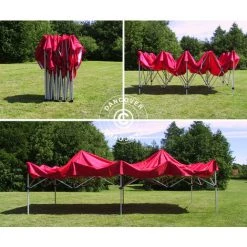 DANCOVER Faltzelt Faltpavillon Wasserdicht FleXtents PRO Steel 3x6m Rot