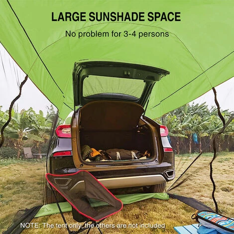 ASUPERMALL Auto Heckverlängerung Sonnenschutz Zelt Fahrzeugkoffer Side Markise Auto Shelter Baldachin Strand Sonnenunterkunft Für Camping Im Freien Wanderfischen – Bild 5