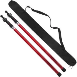 ASUPERMALL 2 STüCKE Teleskop Tarp Pole Dicke Verstellbare Aluminiumlegierung Zeltstützstangen Strandshelfer Tarp Markise Pole Ersatz Für Camping Wandern Wandern Backpacking Zelt