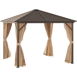 Outsunny Gartenpavillon 298 cm X 298 cm X 260 cm