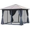 Outsunny Pavillon Gartenpavillon Partyzelt Inkl. Seitenteile 300 cm X 400 cm X 265 cm