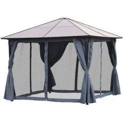 Outsunny Pavillon Gartenpavillon Partyzelt Inkl. Seitenteile 300 cm X 400 cm X 265 cm