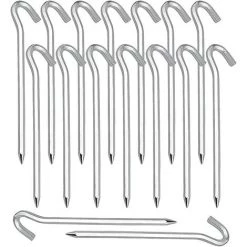 GESCHENKE Heringe Heringe, 20 Stück Zeltheringe Bodenheringe Heringe Haken Für Zelt Camping Gartenarbeit Zeltheringe Aus Verzinktem Stahl Silber
