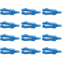 LANGRAY 12 Stück Planenklammern Für Campingzelte, Leichte Planenklammern Für Campingzelte, Strand, Bergsteigen, Blau