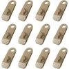 LANGRAY 12 Clips Camping Zelt Tarp Clips Leichte Plane Zelt Clips Zelt Kleidung Strand Bergsteigen Khaki