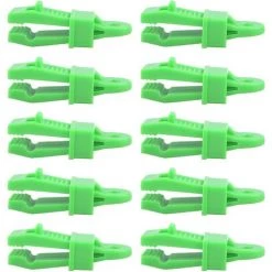LANGRAY 10 Stück Planenhaken, Zeltplanen-Clips, Winddichte Kunststoff-Clips Für Camping-Berg-Strand-Planen-Zelte, Grün