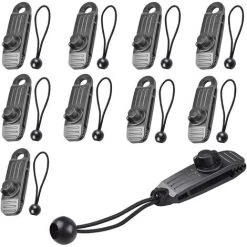 TINOR 10 Stück Planenklammern Kunststoff Zeltklammern Planenklammern Zeltklemme Markisen Elastische Planenklammer Ball Planenklammern Für Campingplanen Caravan Garten Schatten Tuch Schwarz