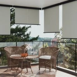 YOUTHUP Balkon-Seitenmarkise 170x250 Cm Grau