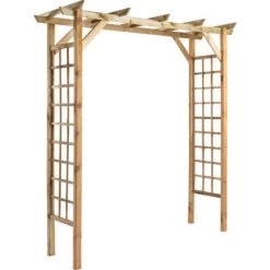 JARDIPOLYS Pergola VALERIANE - Gerade - L. 210 X T. 72 X H. 214,5 Cm