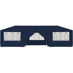 GOFUNILAND 4 X 9 M Professionelles Partyzelt Mit Seitenw?nden Blau 90 G/m2