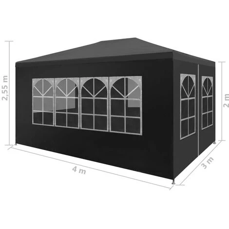 GOFUNILAND 3 X 4 M Tente De Réception Anthracite – Bild 2