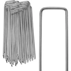 Randaco 50X Erdanker Heringe Verzinkt 15x2.5cm Bodenanker Erdnagel Erdnägel