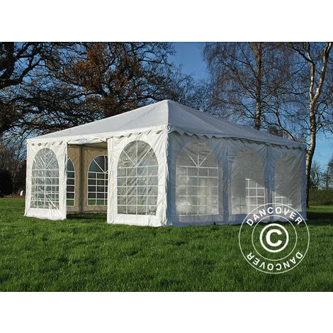 DANCOVER Pagodenzelt Exclusive 6x6m PVC, Weiß
