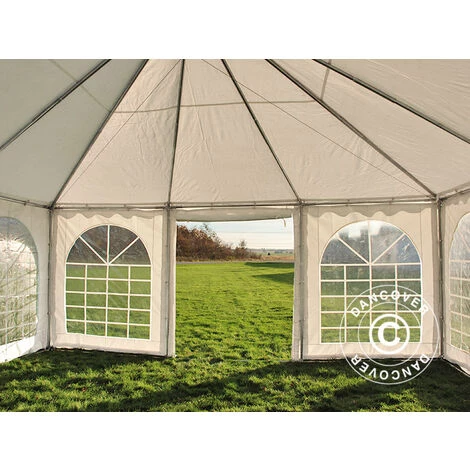 DANCOVER Pagodenzelt Exclusive 6x6m PVC, Weiß – Bild 5