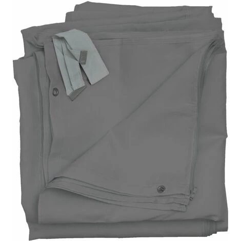 HHG 4er-Set Seitenwand Für Pergola Calpe, Ersatzseitenwand Pavillon 4x3m, Polyester ~ Grau