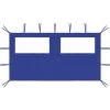 LONGZIMING Pavillon-Seitenwand Mit Fenstern 4x2 M Blau