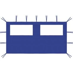LONGZIMING Pavillon-Seitenwand Mit Fenstern 4x2 M Blau