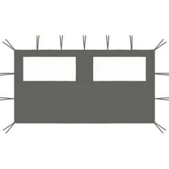 LONGZIMING Pavillon-Seitenwand Mit Fenstern 4x2 M Anthrazit