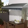 UISEBRT Markise Balkon 250x200cm - Gelenkarmmarkise Klemmmarkise Sonnenmarkise Sonnenschutz, Dunkelgrau
