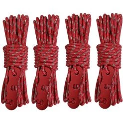 WERKZEUGE Reflektierendes Zeltseil 3 M Nylonseil Mit Spanner Für Campingzelt, Plane, Wandern, Markise (rot)